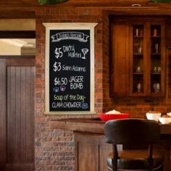 Wall Chalkboard With Crown Molding -Endurance Sales bar wall mounted chalk board in frame 2 1