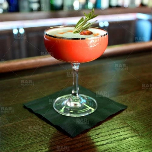 BarConic® Glassware - Silver Rimmed Coupe Cocktail Glass - 7 Oz 4 BarConic® Glassware - Silver Rimmed Coupe Cocktail Glass - 7 Oz - Image 2