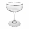 BarConic® Glassware - Silver Rimmed Coupe Cocktail Glass - 7 Oz