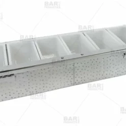 BarConic® Hammered Stainless Steel Condiment Holder - 6 Pint