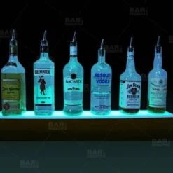 BarConic® LED Liquor Bottle Display Shelf - 1 Step - Wild Cherry - Several Lengths 15 BarConic® LED Liquor Bottle Display Shelf - 1 Step - Wild Cherry - Several Lengths -Endurance Sales barconic led liquor bottle display shelf 1 step wild cherry bpc 3