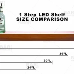 BarConic® LED Liquor Bottle Display Shelf - 1 Step - Wild Cherry - Several Lengths 19 BarConic® LED Liquor Bottle Display Shelf - 1 Step - Wild Cherry - Several Lengths -Endurance Sales barconic led liquor bottle display shelf 1 step wild cherry bpc 7