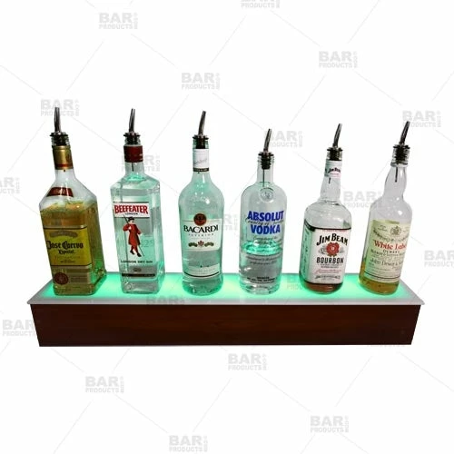 BarConic® LED Liquor Bottle Display Shelf - 1 Step - Mahogany - Several Lengths 7 BarConic® LED Liquor Bottle Display Shelf - 1 Step - Mahogany - Several Lengths - Image 5