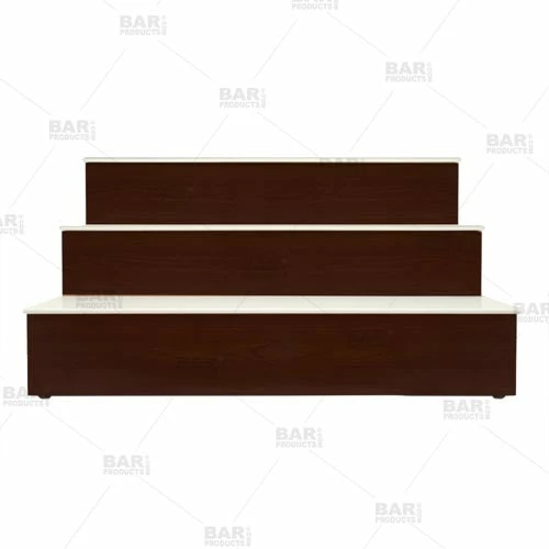 BarConic® LED Liquor Bottle Display Shelf - 3 Steps - Mahogany - Several Lengths 9 BarConic® LED Liquor Bottle Display Shelf - 3 Steps - Mahogany - Several Lengths - Image 7