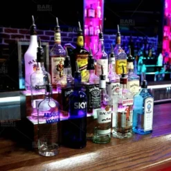 BarConic® LED Liquor Bottle Display Shelf - 3 Steps - Mahogany - Several Lengths 15 BarConic® LED Liquor Bottle Display Shelf - 3 Steps - Mahogany - Several Lengths -Endurance Sales barconic led liquor bottle display shelf 3 step mahogany bpc 5 1