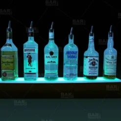 BarConic® LED Liquor Bottle Display Shelf - 3 Steps - Mahogany - Several Lengths 17 BarConic® LED Liquor Bottle Display Shelf - 3 Steps - Mahogany - Several Lengths -Endurance Sales barconic led liquor bottle display shelf 3 tier mahogany bpc 10