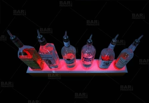 BarConic® LED Liquor Bottle Display Shelf - 3 Steps - Mahogany - Several Lengths 6 BarConic® LED Liquor Bottle Display Shelf - 3 Steps - Mahogany - Several Lengths - Image 4