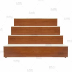 BarConic® LED Liquor Bottle Display Shelf - 4 Steps - Wild Cherry - Several Lengths -Endurance Sales barconic led liquor bottle display shelf 4 step wild cherry bpc 2