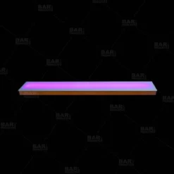 BarConic® LED Liquor Bottle Display Shelf - Low Profile - 1 Step - Wild Cherry - Several Lengths -Endurance Sales barconic led liquor bottle display shelf low profile wild cherry bpc 6