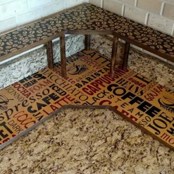 Counter Caddies™ - "BARISTA" Themed Artwork - Corner Shelf -Endurance Sales barista web 800