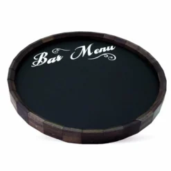 Bar & Menu Chalkboard Barrel Top Tavern Signs (Several Styles Available) -Endurance Sales barr chalk barmenu chalkboard barrel bar sign side