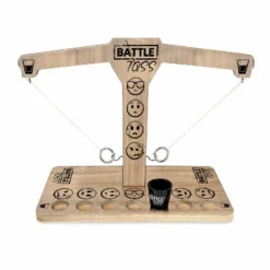 Battle Toss - 2 Player Ring Toss Game - Emoji Track (Light Or Dark)