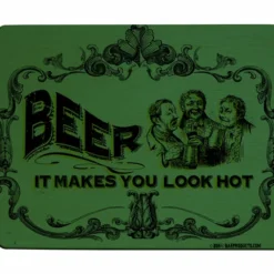 Beer Makes You Look Hot Wood Bar Sign Tavern-Shaped