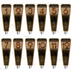 Numbered Beer Tap Handles - Oak Wood - Classy Hops -Endurance Sales beer tap handle numbers1 8in web display bp