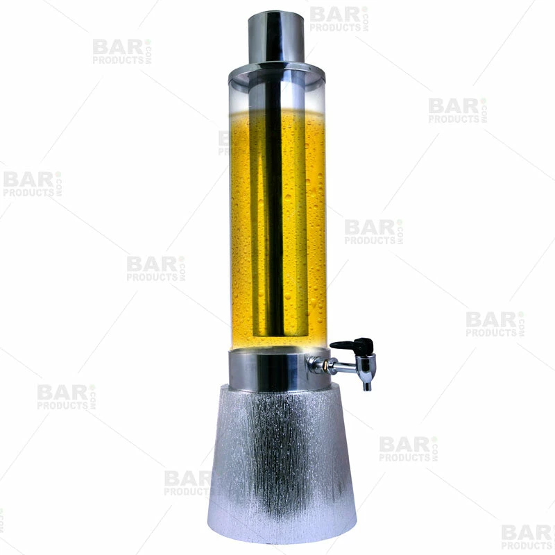 Beer Tower With Stainless Steel Insert And Base - 3 Liter 3 Beer Tower With Stainless Steel Insert And Base - 3 Liter
