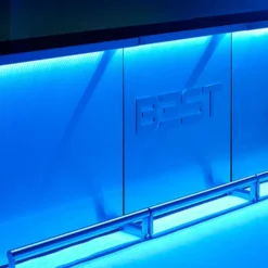 Stainless Steel Portable Bar With 3D Holographic Lighting And Integrated Ice Bin -Endurance Sales best 3 bars blue light 1600