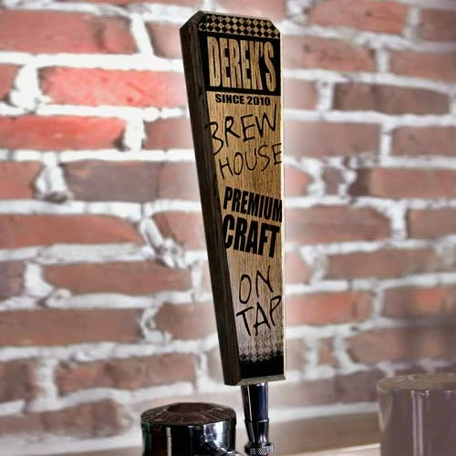 Oak Wood Beer Tap Handles - Flared Shape - Brew House 3 Oak Wood Beer Tap Handles - Flared Shape - Brew House