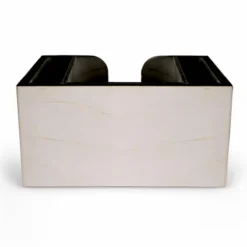 Customizable Wooden Bar Caddy W/ Black Interior -Endurance Sales black front view for online designer 1