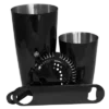 Bartending Set W/ Speed Opener - Black - 4 Piece 1 Bartending Set W/ Speed Opener - Black - 4 Piece -Endurance Sales black powder 4
