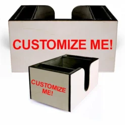 Customizable Wooden Bar Caddy W/ Black Interior