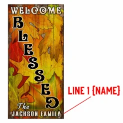 Customizable Large Vintage Wooden Bar Sign - Leaves - 11 3/4" X 23 3/4" - Multiple Design Options Available -Endurance Sales blessed web 3