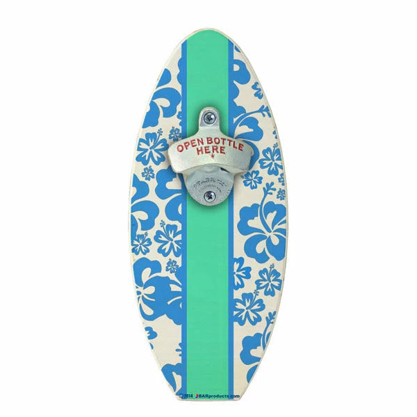 Hawaiian Flowers Wooden Surfboard Wall Bottle Opener 8 Hawaiian Flowers Wooden Surfboard Wall Bottle Opener - Image 6