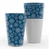 Snowflake Shaker Set - 28 / 18 Ounce - Blue And White -Endurance Sales blue white snowflake set 800