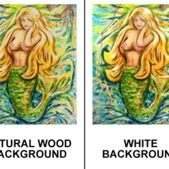 Sunburst Mermaid 24" X 30" Wooden Table Top - Two Types Available -Endurance Sales bm 2430 blonde sunburst mermaid