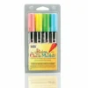 4 Piece Broad Point Chalk Marker Set (Fluorescent Red, Blue, Green & Yellow)