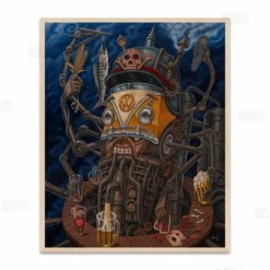 Brew Bot 24" X 30" Wooden Table Top - Two Types Available -Endurance Sales brew bot 24x30 wooden table top with featured artist pooch bpc 1