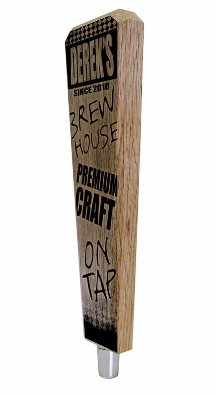 Oak Wood Beer Tap Handles - Flared Shape - Brew House 7 Oak Wood Beer Tap Handles - Flared Shape - Brew House - Image 5