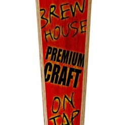 Oak Wood Beer Tap Handles - Flared Shape - Brew House - Red / Green -Endurance Sales brew house wood tap handle 10in web