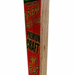 Oak Wood Beer Tap Handles - Flared Shape - Brew House - Red / Green -Endurance Sales brew house wood tap handle 10in web angle
