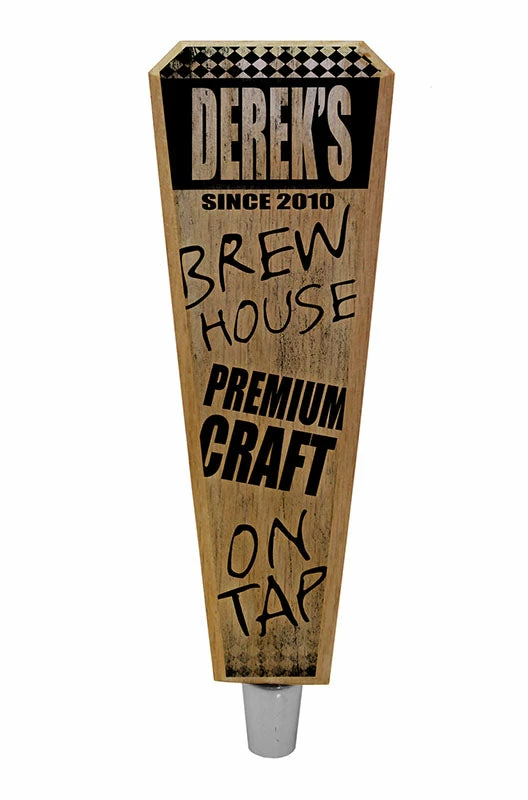 Oak Wood Beer Tap Handles - Flared Shape - Brew House 6 Oak Wood Beer Tap Handles - Flared Shape - Brew House - Image 4