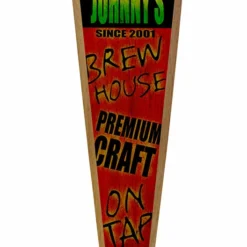 Oak Wood Beer Tap Handles - Flared Shape - Brew House - Red / Green -Endurance Sales brew house wood tap handle 8in web