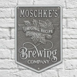 CUSTOMIZABLE Cast Aluminum Plaque - Brewing Company "Original Recipe" Design -Endurance Sales brewing company recipe bpc 2