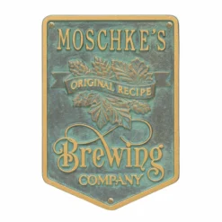 CUSTOMIZABLE Cast Aluminum Plaque - Brewing Company "Original Recipe" Design -Endurance Sales brewing company recipe bpc 6