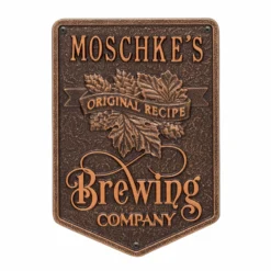 CUSTOMIZABLE Cast Aluminum Plaque - Brewing Company "Original Recipe" Design -Endurance Sales brewing company recipe bpc 8