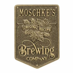 CUSTOMIZABLE Cast Aluminum Plaque - Brewing Company "Original Recipe" Design -Endurance Sales brewing company recipe bpc 9