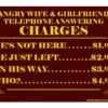"Telephone Answering Charges" Kolorcoat™ Metal Bar Sign -Endurance Sales call charges 9x12 1