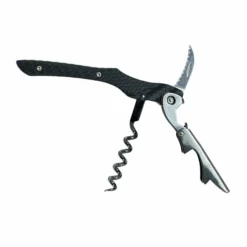 Wine Key - Castello™ - Carbon Fiber Handle -Endurance Sales castello carbon fiber handle corkscrew open
