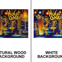 Blue Hula Bar Flame 24" X 30" Wooden Table Top - Two Types Available -Endurance Sales cb 2430 hulu bar vintage