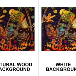 Tiki Fire Night Square Wooden Table Top - Two Sizes Available 12 Tiki Fire Night Square Wooden Table Top - Two Sizes Available -Endurance Sales cb square tiki fire night