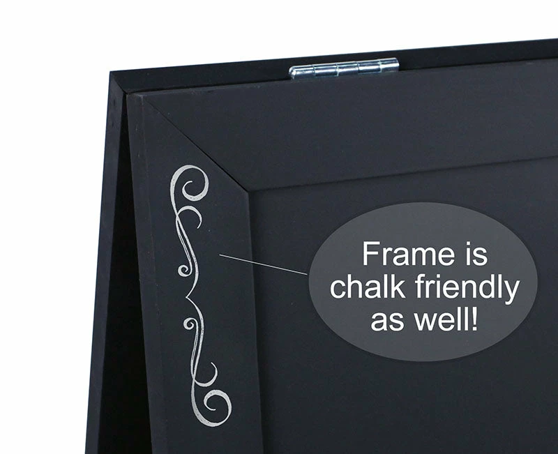 "ADD YOUR NAME" A-Frame Sidewalk Chalkboard Sign – Double Sided - Wood Finish Options - Design 2 6 "ADD YOUR NAME" A-Frame Sidewalk Chalkboard Sign – Double Sided - Wood Finish Options - Design 2 - Image 4
