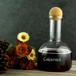 Master Mixology Corked Chalkboard Bottle - 40 Ounce -Endurance Sales chalk wine decanter crate 3