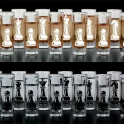 Shot Glass Chess Set - 2 Ounce Tall Shot Glasses - 32 Piece 7 Shot Glass Chess Set - 2 Ounce Tall Shot Glasses - 32 Piece -Endurance Sales chess set complete