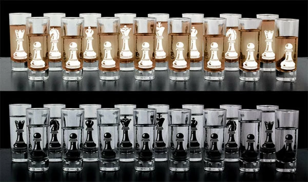 Shot Glass Chess Set - 2 Ounce Tall Shot Glasses - 32 Piece 5 Shot Glass Chess Set - 2 Ounce Tall Shot Glasses - 32 Piece - Image 3