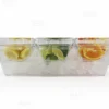 Plastic Condiment And Garnish Caddy - 3 Inserts W/ Lids -Endurance Sales clear condiment caddy 3 ice bpc 3