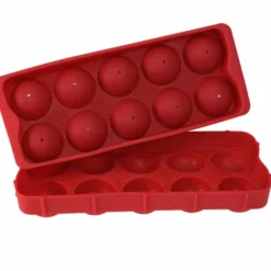 Red Silicone Cocktail Ice Ball Tray -Endurance Sales cocktail ice ball tray 3
