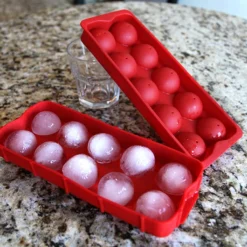Red Silicone Cocktail Ice Ball Tray -Endurance Sales cocktail ice ball tray main1